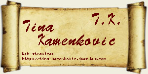 Tina Kamenković vizit kartica